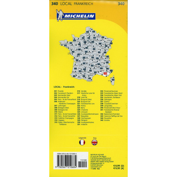 Michelin Provence - Cote d'Azur - Straßenkarte