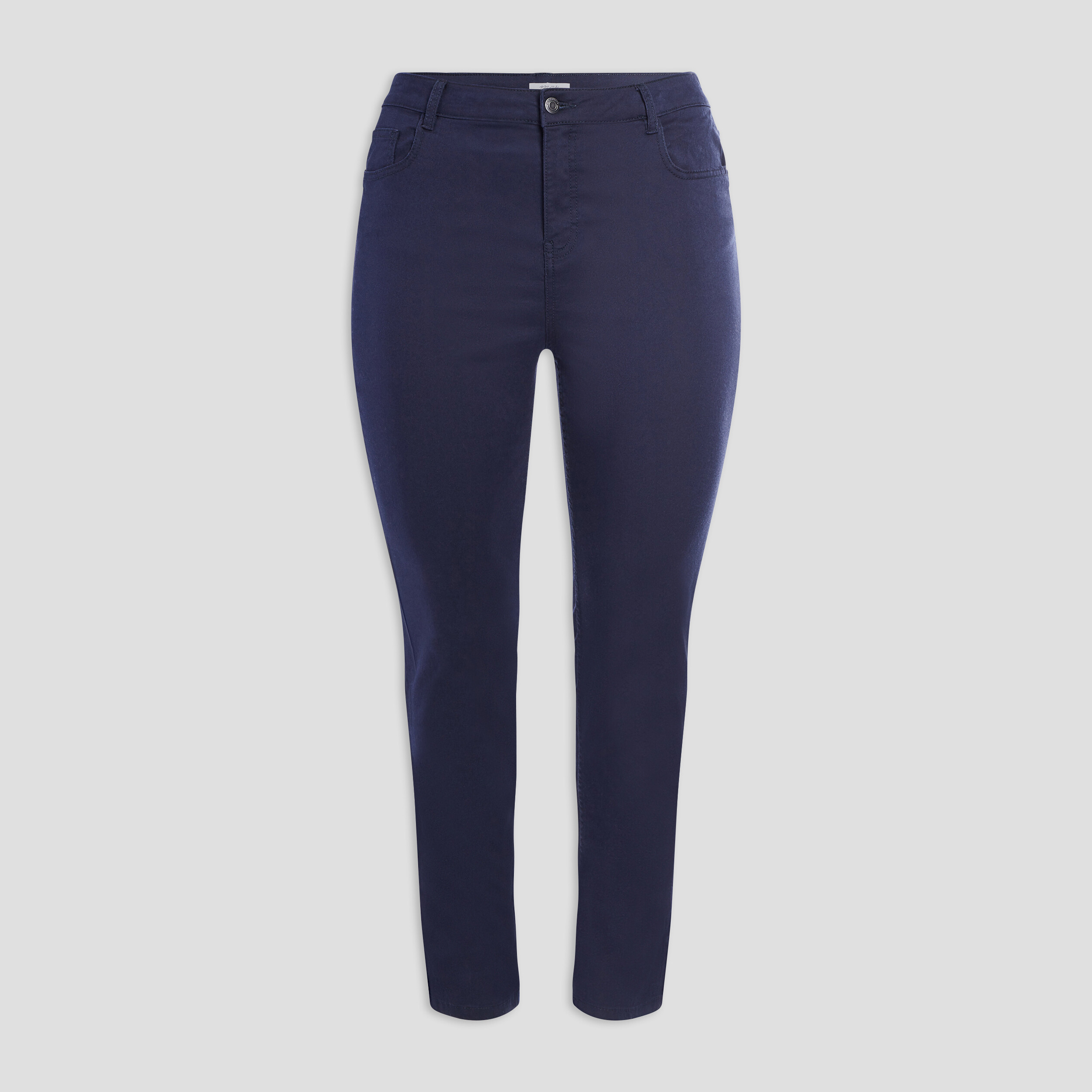 Pantalon slim bleu marine femme grande taille | La Halle