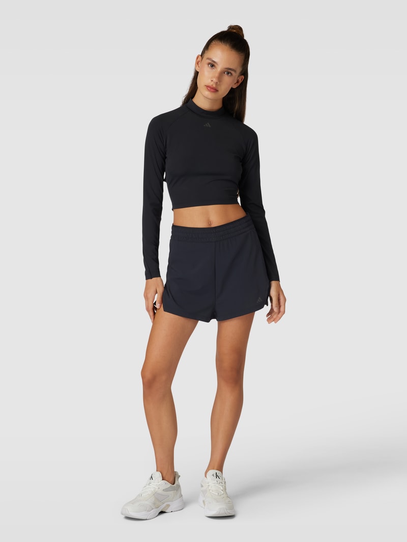 Shorts mit Label-Print in schwarz