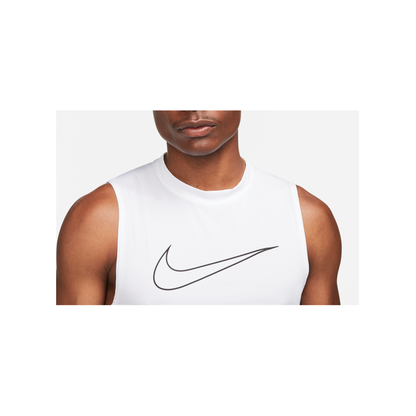 Nike Pro Tight-Fit Tanktop Weiss Schwarz F100