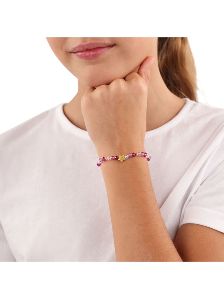 Prinzessin Lillifee Armband Edelstahl, IP Gold in Lila günstig kaufen 14 cm