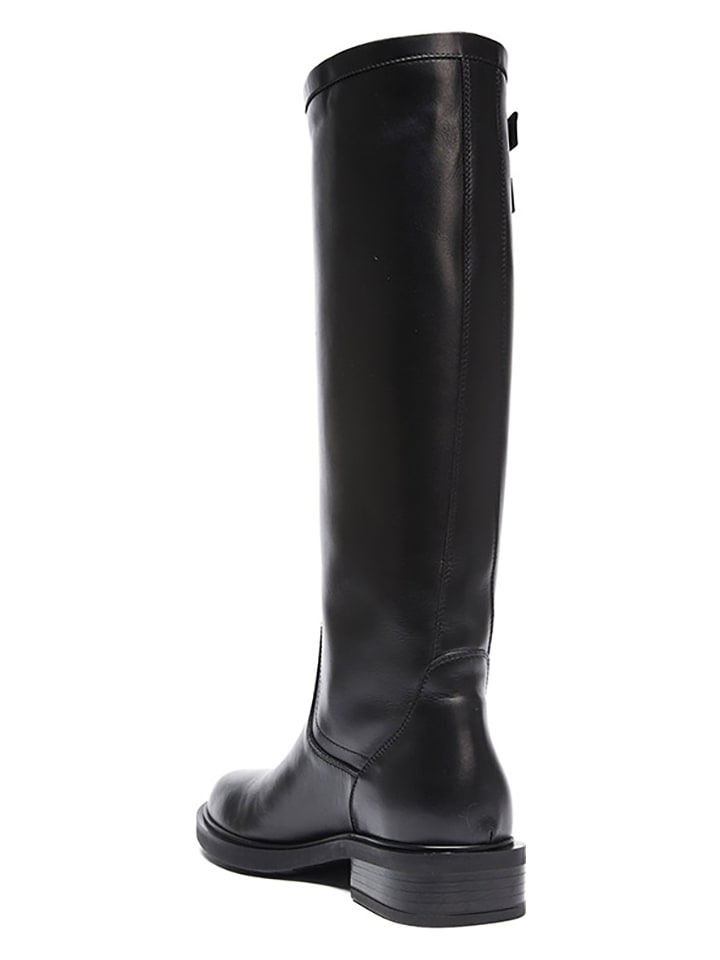British Passport Leder-Stiefel in Schwarz günstig kaufen