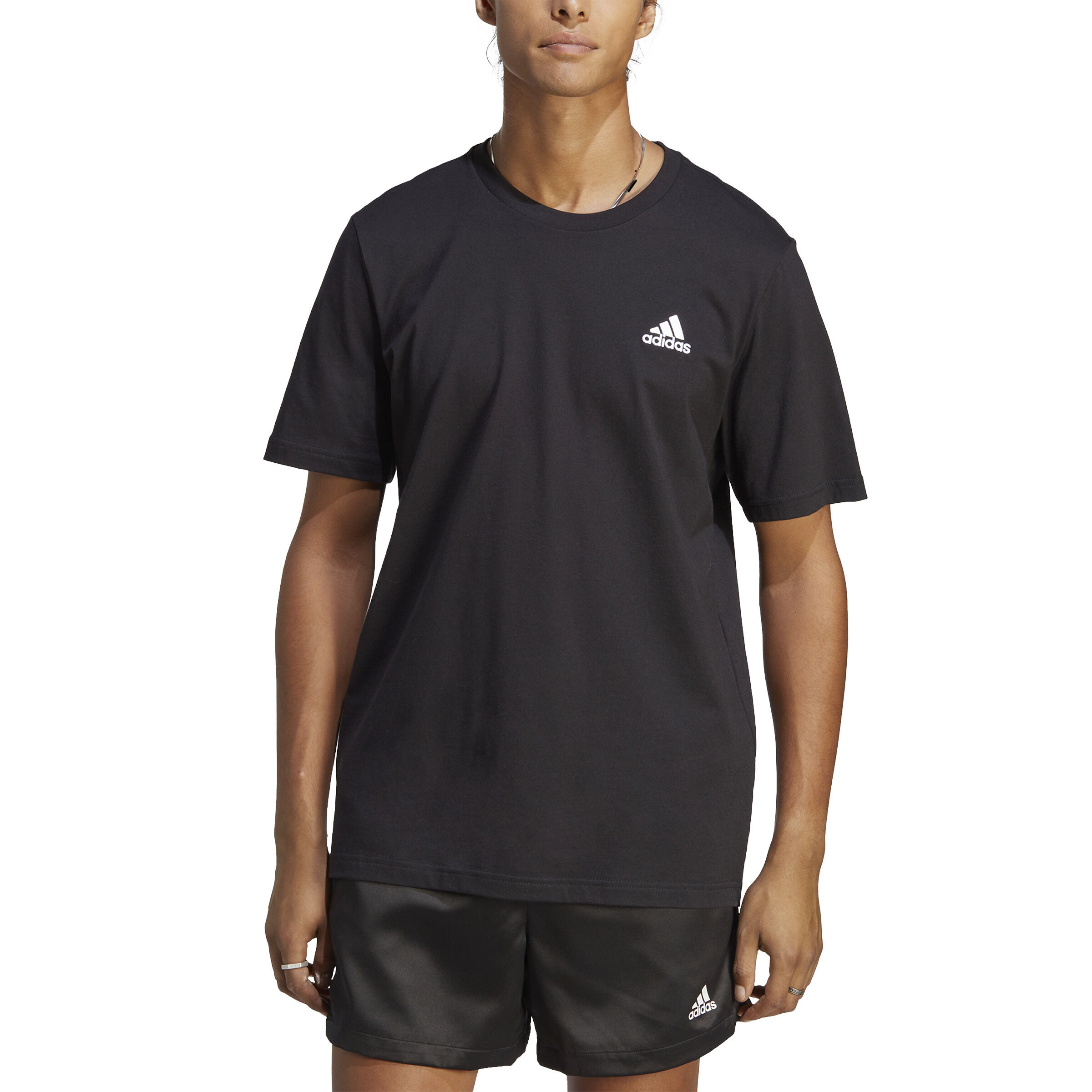 Essentials Single Jersey Embroidered Small Logo T-Shirt Herren - Schwarz, Beige
