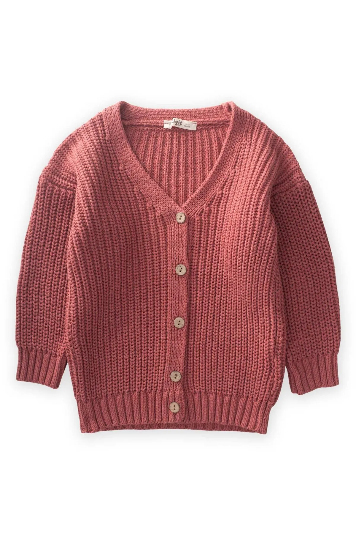 Cigit  Strickjacke - Rosa - Regular Fit