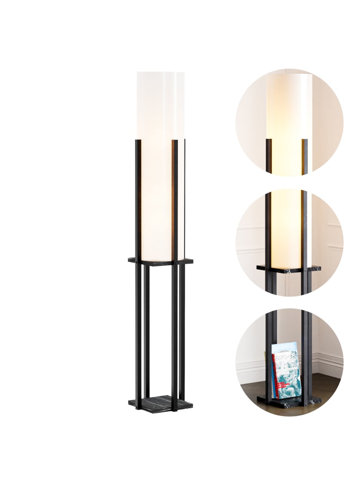 lux.pro Stehleuchte Gisborne in Schwarz (H)146cm (B)25cm (T)25cm günstig kaufen onesize
