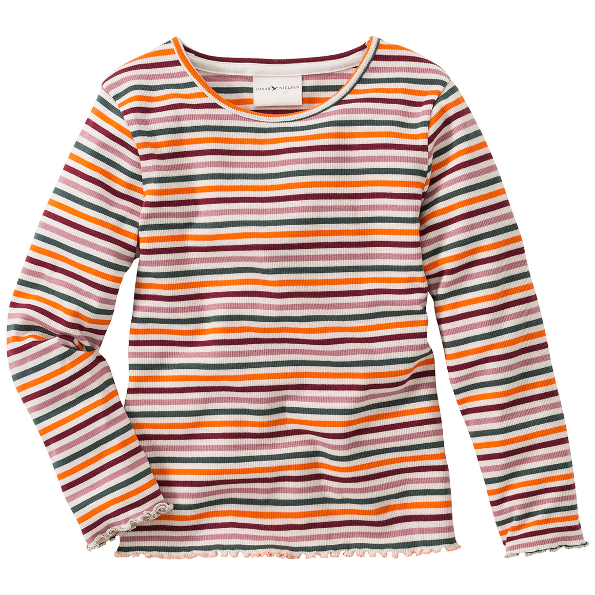 Mädchen Langarmshirt mit gerippter Struktur