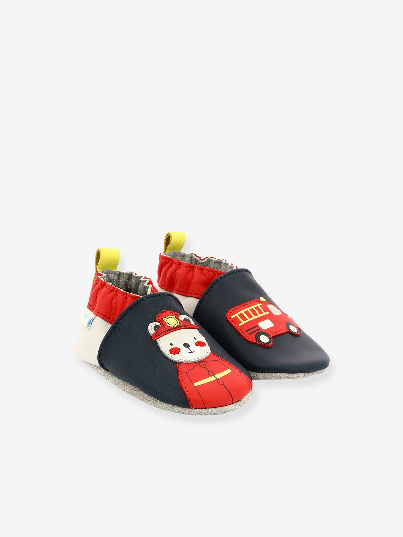 Robeez Jungen Baby Krabbelschuhe FIREMAN ROBEEZ, Hausschuhe - marine