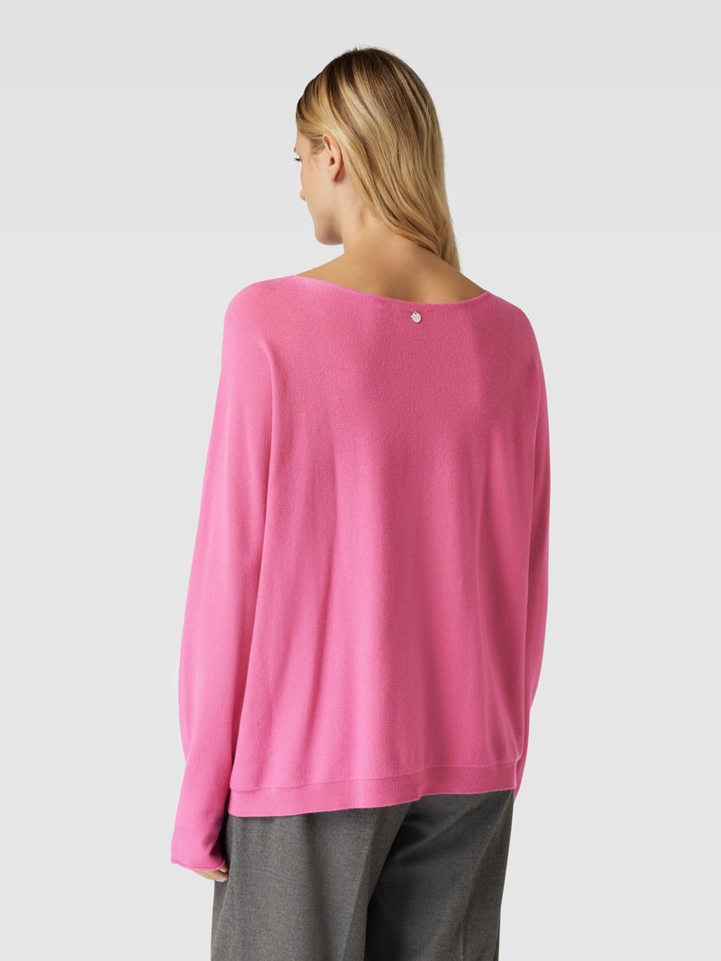 Strickpullover mit Rundhalsausschnitt in pink