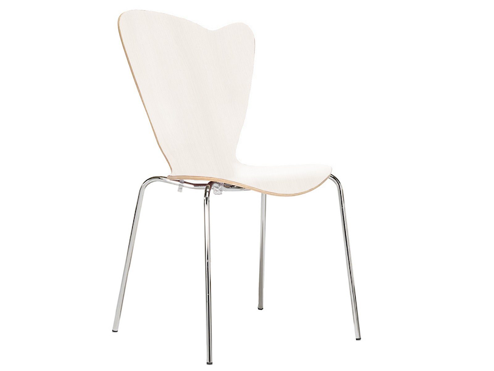 Mauser Sitzkultur Stapelstuhl, ergonomisch-er Schalenstuhl Wartezimmerstuhl, Gastro Bistro-stuhl Weiß