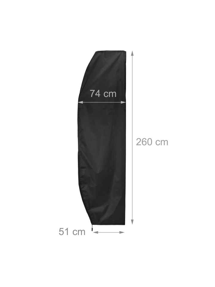 relaxdays Sonnenschirm Schutzhülle in Schwarz günstig kaufen onesize