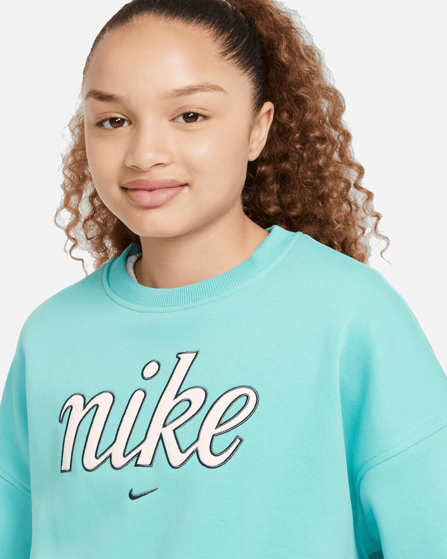 Felpa Nike Crop Varsity Logo Jr FZ5566-010