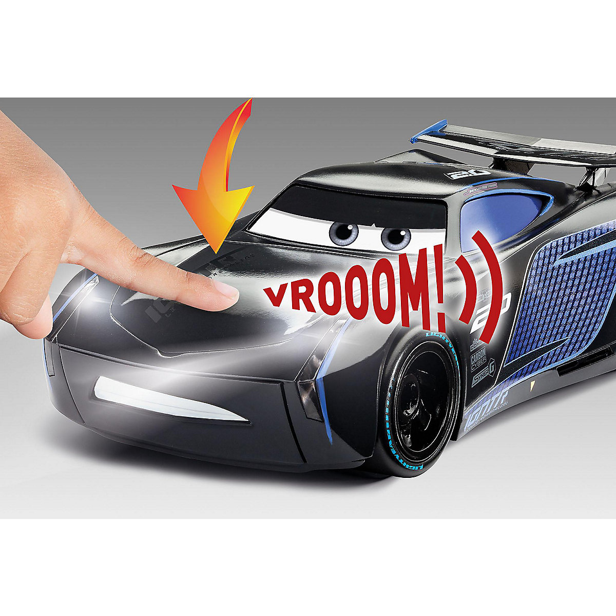 Jackson Storm  -Cars Auto mit Licht & Sound, Revell First Construction, Bausatz für Kinder ab 4 im Maßstab 1:20, 19 Teile, 22,2 cm