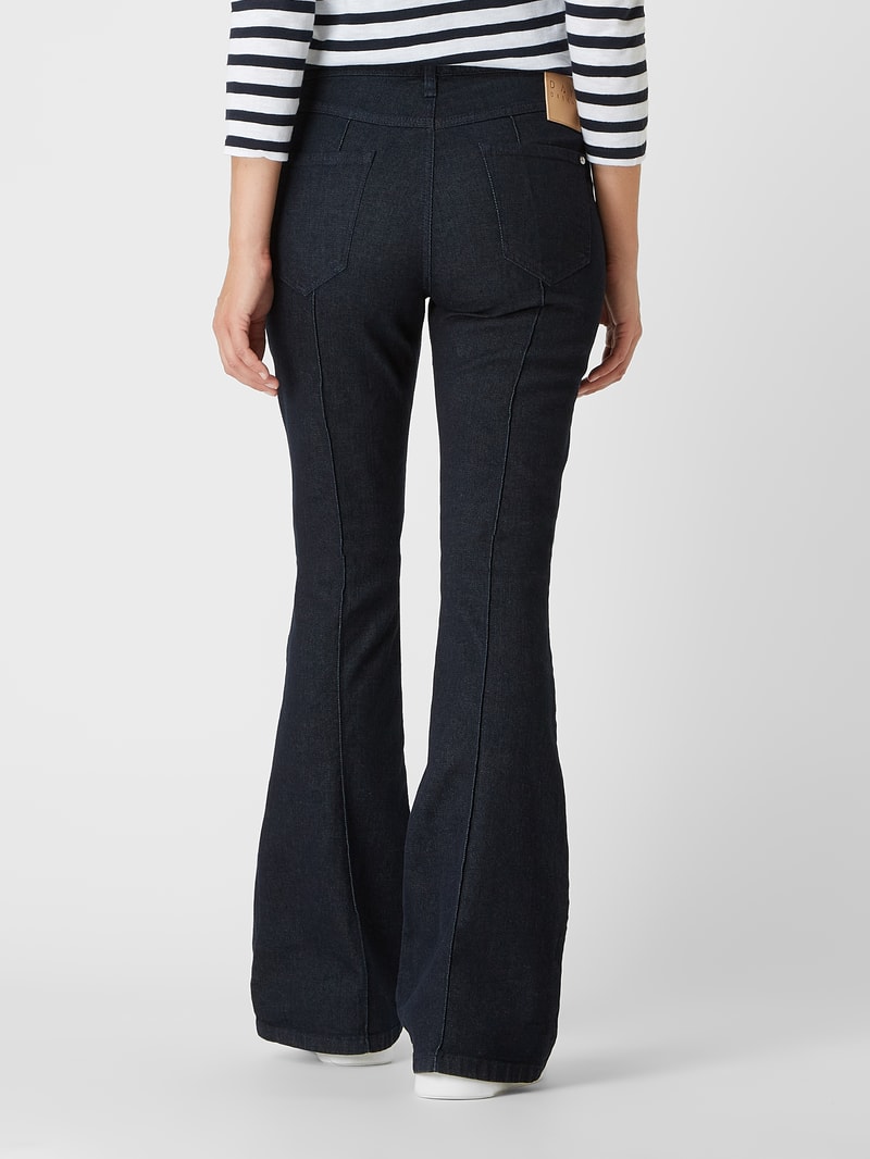 Flared Fit Jeans mit Stretch-Anteil in dunkelblau