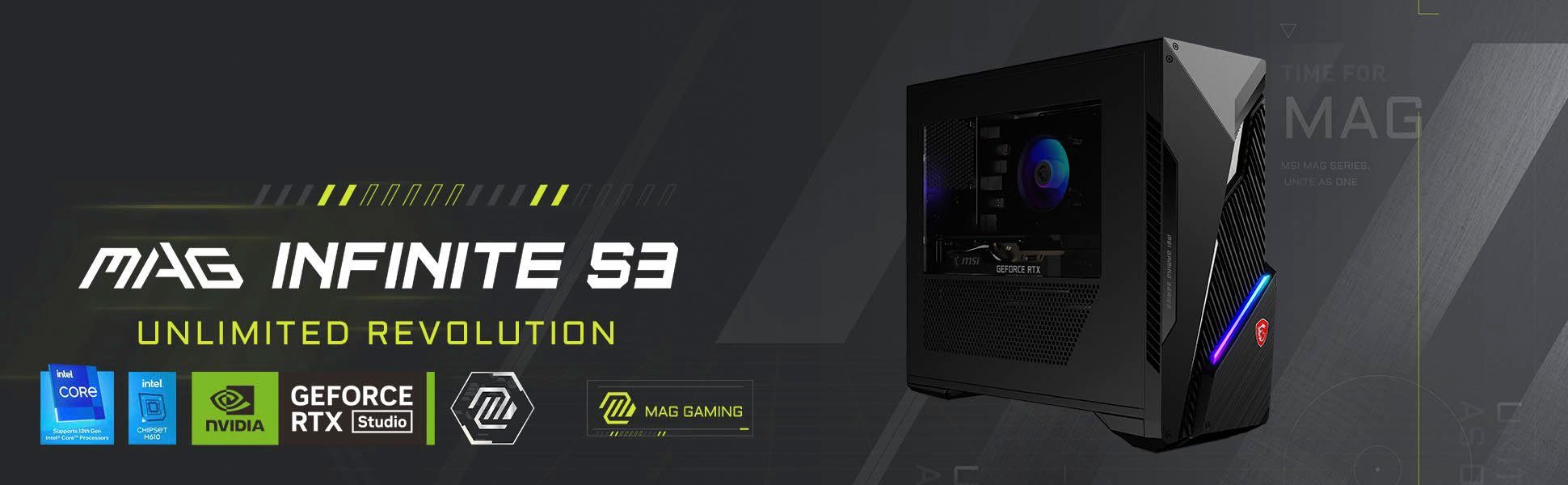 MSI MAG INFINITE S3 13NUC-820DE Gaming-PC (Intel Core i7 13700F, GeForce RTX 4060 VENTUS 2X BLACK 8G OC, 16 GB RAM, 1000 GB SSD, Luftkühlung)