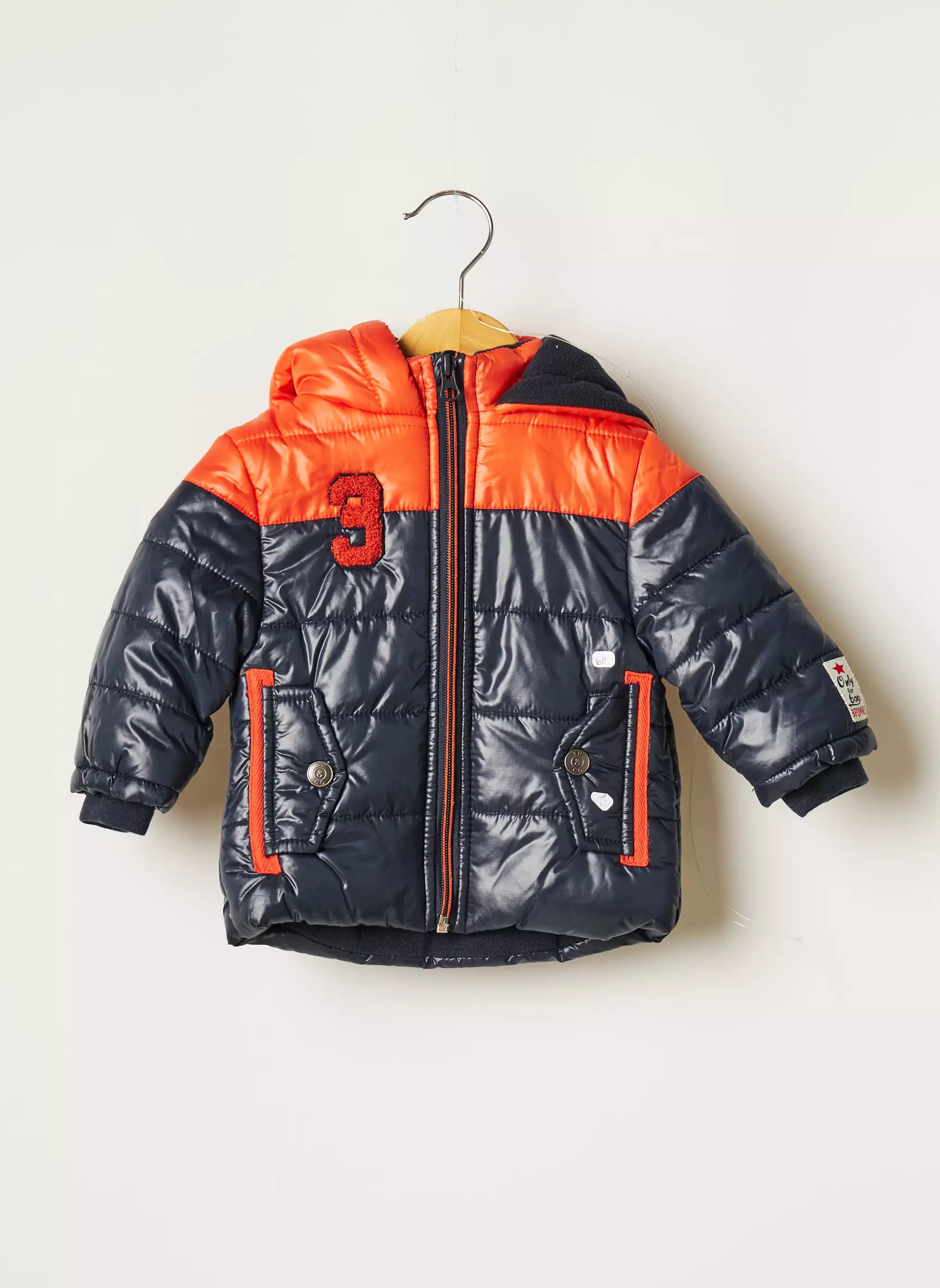 3 Pommes Doudounes Garcon couleur orange