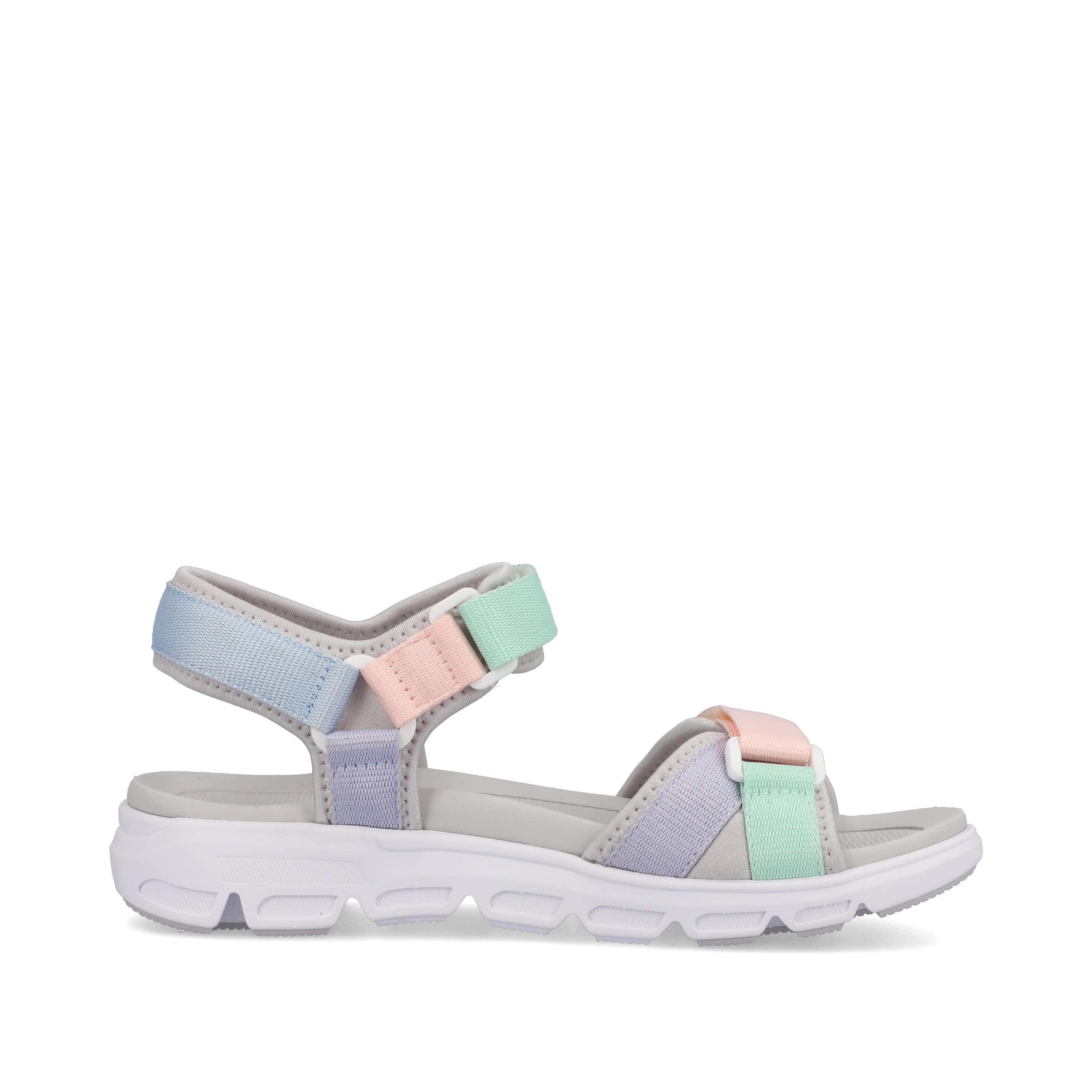 Rieker Damen Trekkingsandalen mint-green soft-pink lilac