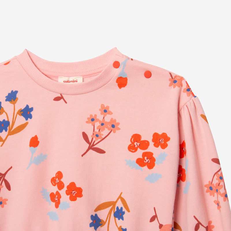 Sweat bébé fille herbier rose Catimini