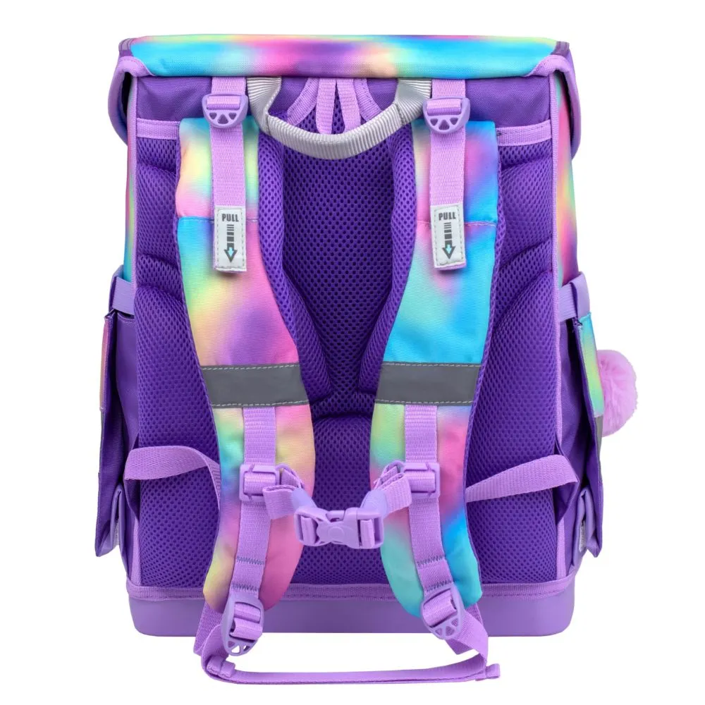 Belmil Compact ergonomisches Schulranzen-Set 4-teilig - Rainbow Color