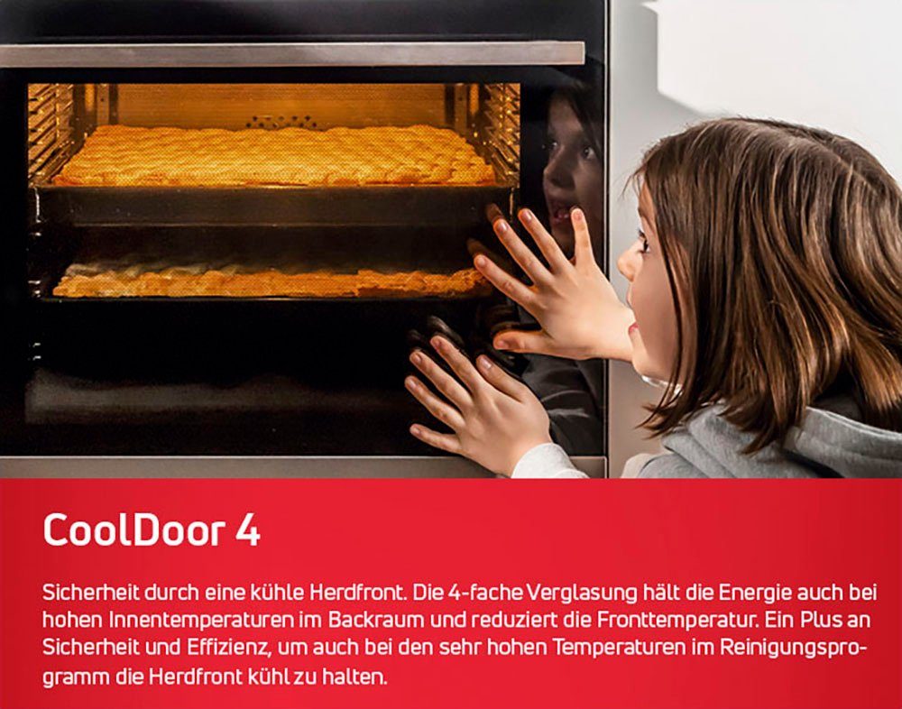 Amica Einbaubackofen EBPX 946 700 E, mit Teleskopauszug nachrüstbar, Steam Clean, Pyrolyse-Selbstreinigung, XXL-Garraum