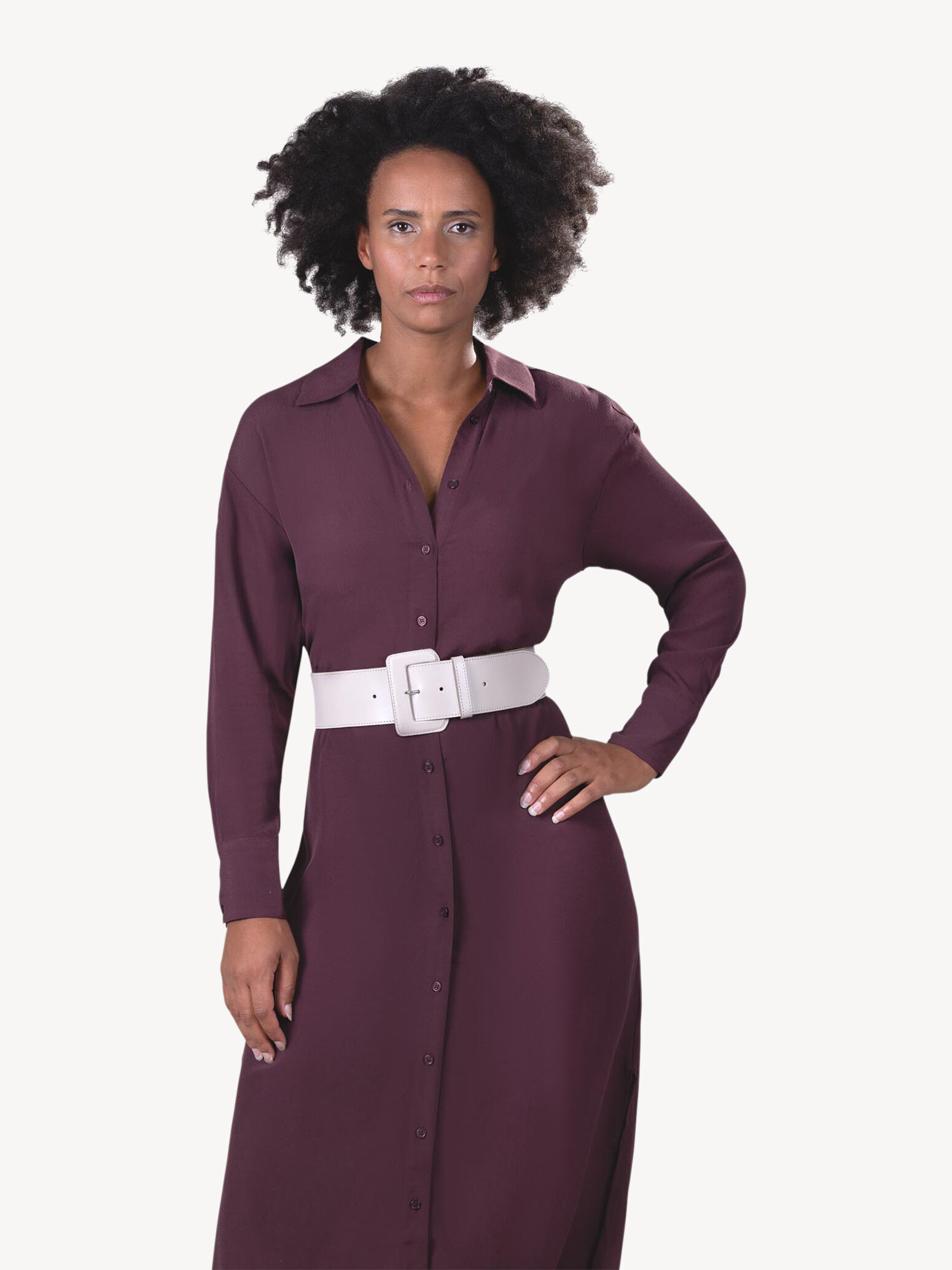 Ceinture de taille en cuir - beige