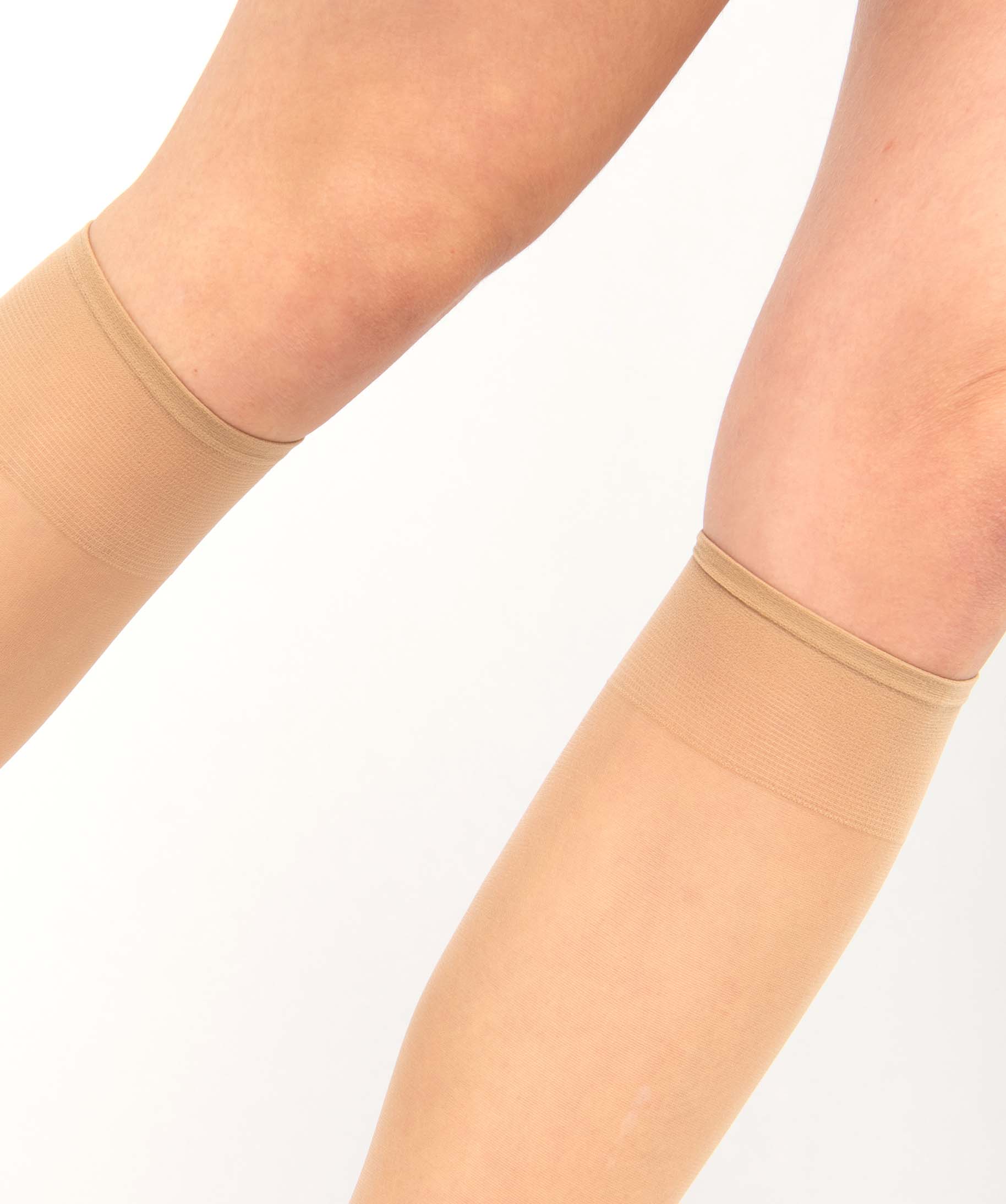 Mi-bas femme mousse résistant (lot de 3) beige clair | GEMO