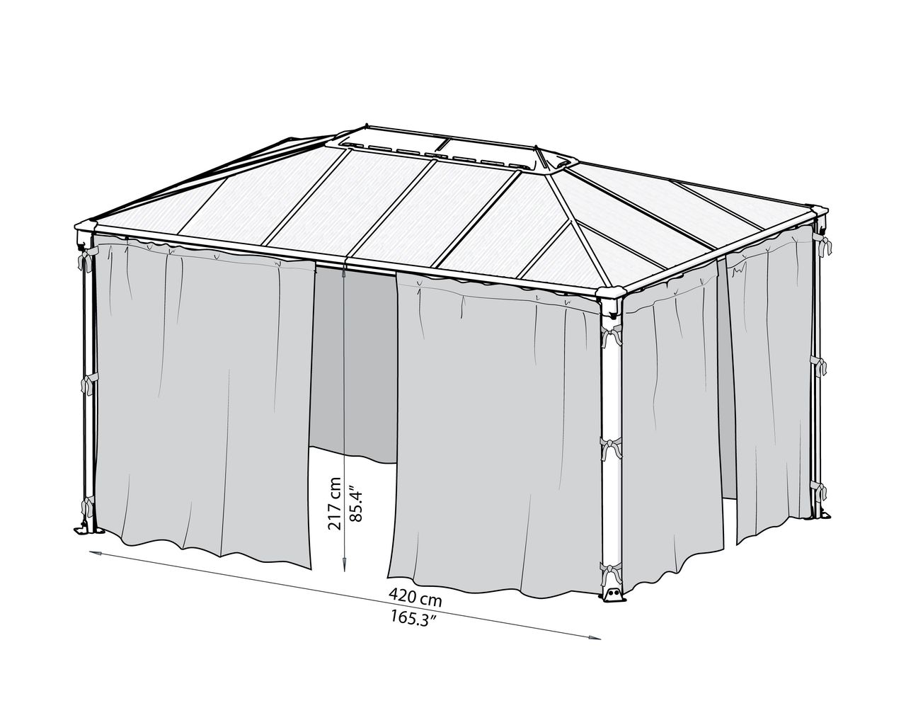 Canopia by Palram Gazebo Martinique 4300 Vorhang Set