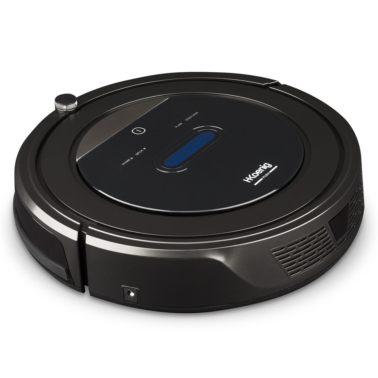 H.Koenig SWRC110 Roboterstaubsauger Nasswisch-Funktion WiFi Steuerung, plastic, Schwarz