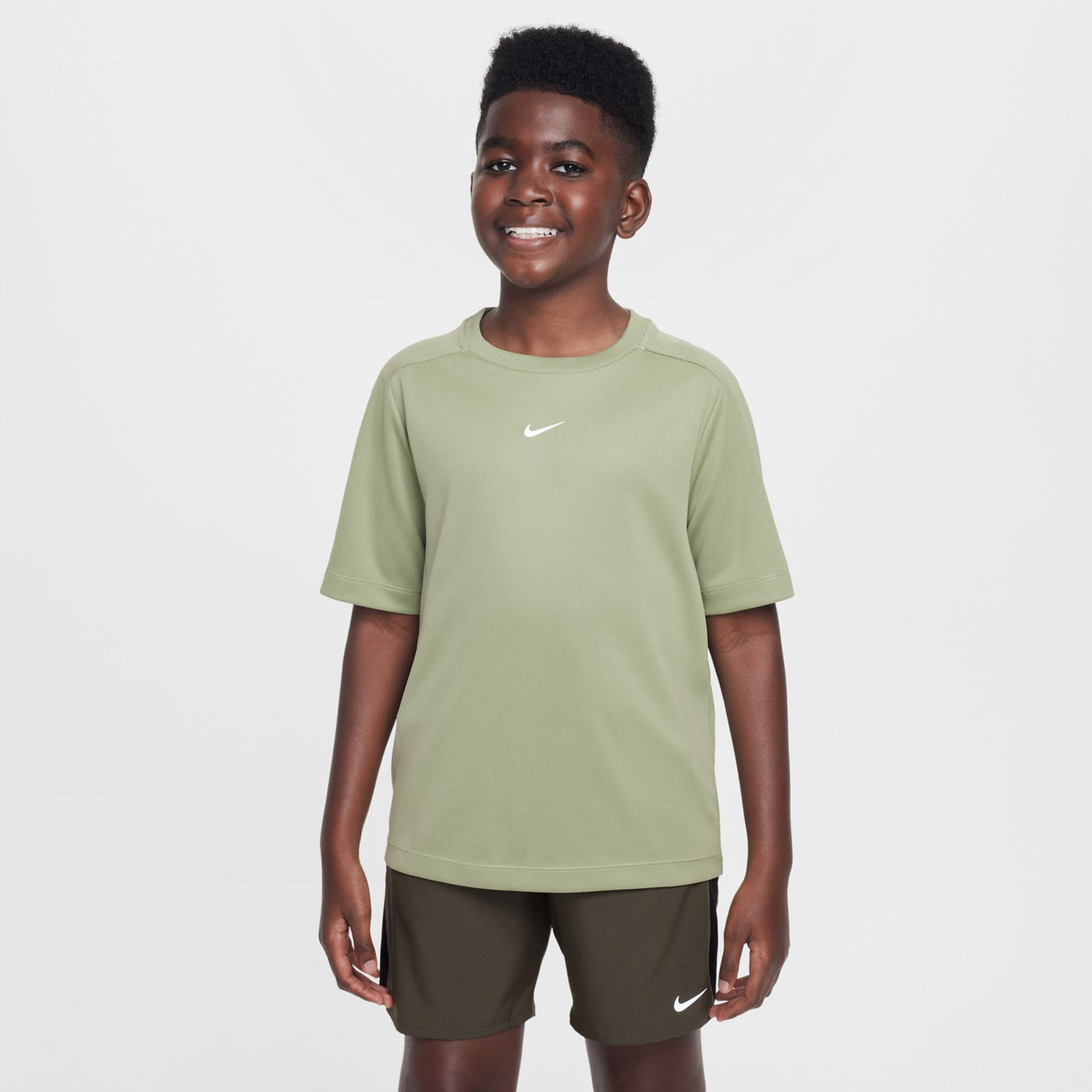 Dri-Fit Multi T-Shirt Jungen - Oliv, Weiß