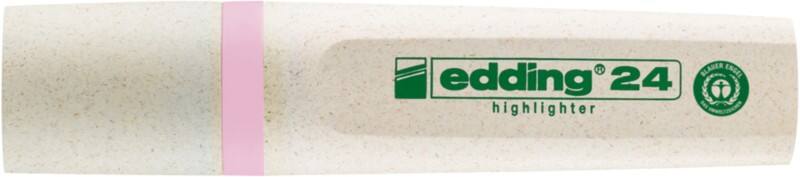 edding 24 EcoLine 24 Textmarker Pastellrosa Mittel Keilspitze Nachfüllbar