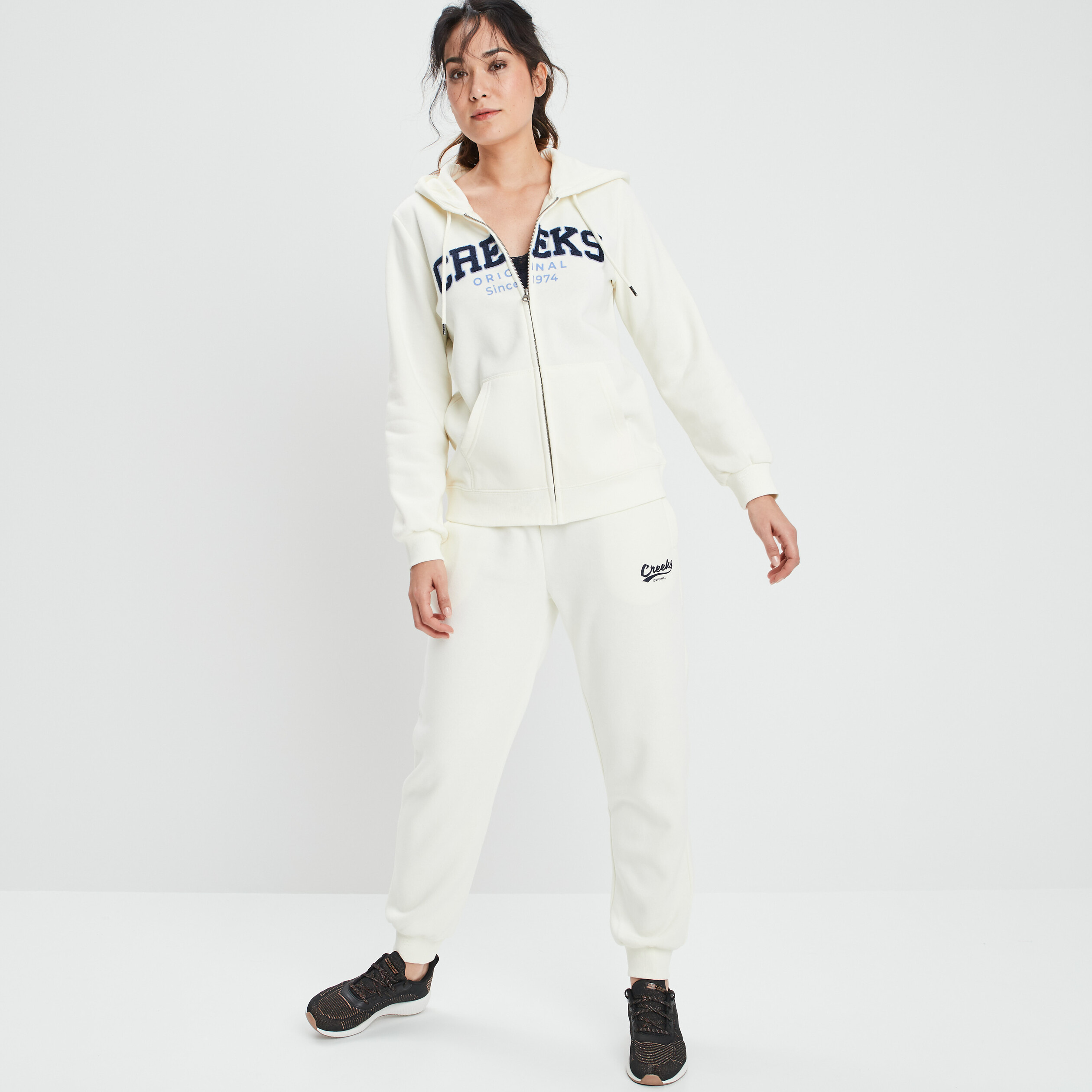 Pantalon jogging droit sable femme | La Halle