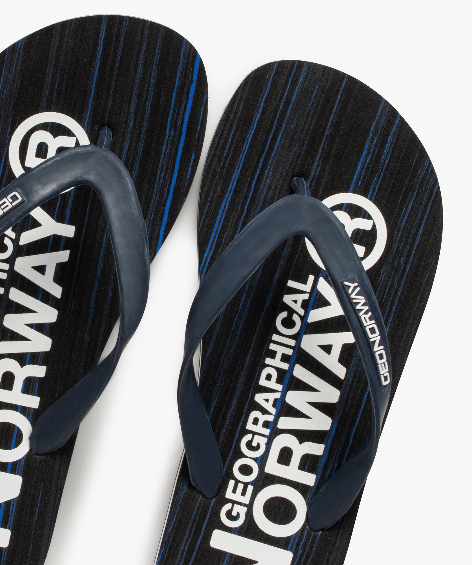 Tongs homme détails contrastés – Geographical Norway bleu | GEMO
