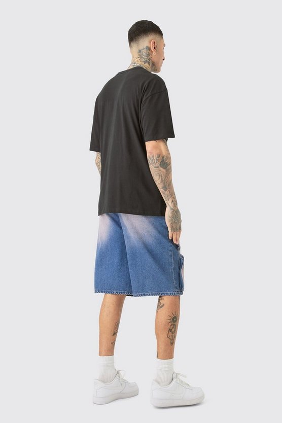 Tall Oversize Los Angeles T-Shirt in Schwarz