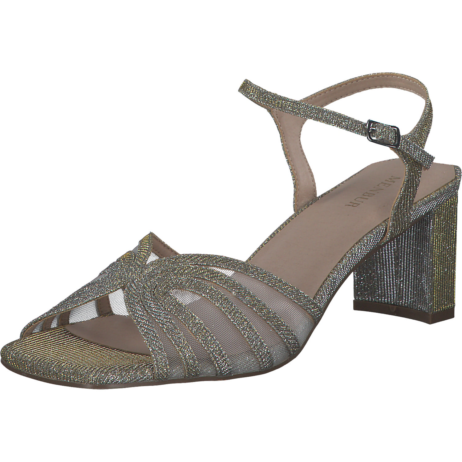 Menbur 24156, Plateau-Sandaletten, Damen, grey