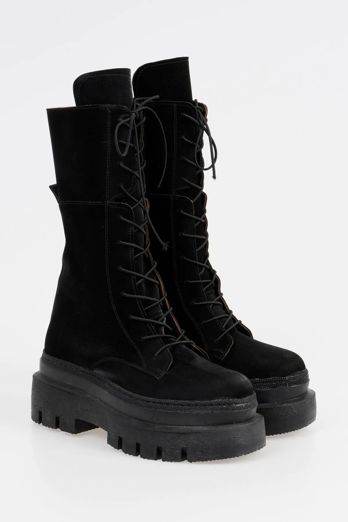 CZ London  Damen-Schnürstiefel, Winterschuhe mit Plateausohle