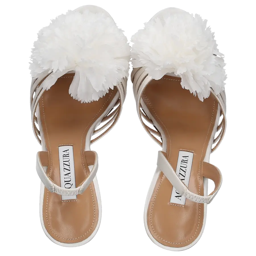 Aquazzura - Sandalen LOVE CARNATION 105 Satin - weiß