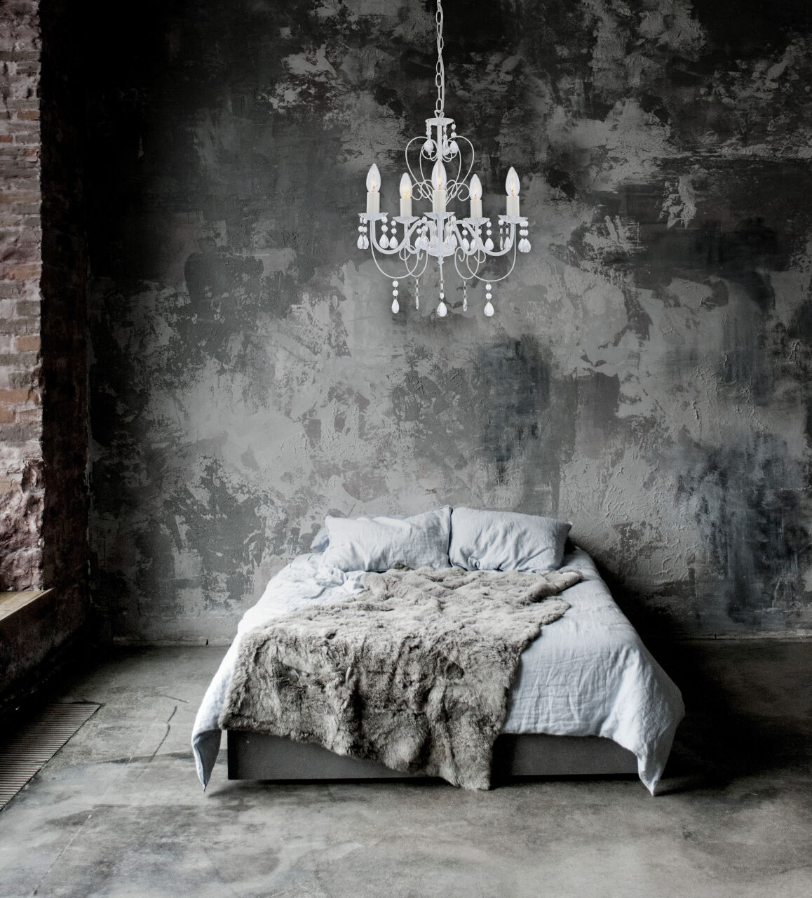 Globo Lighting - PINJA - Luster Metall weiß, 5x E14