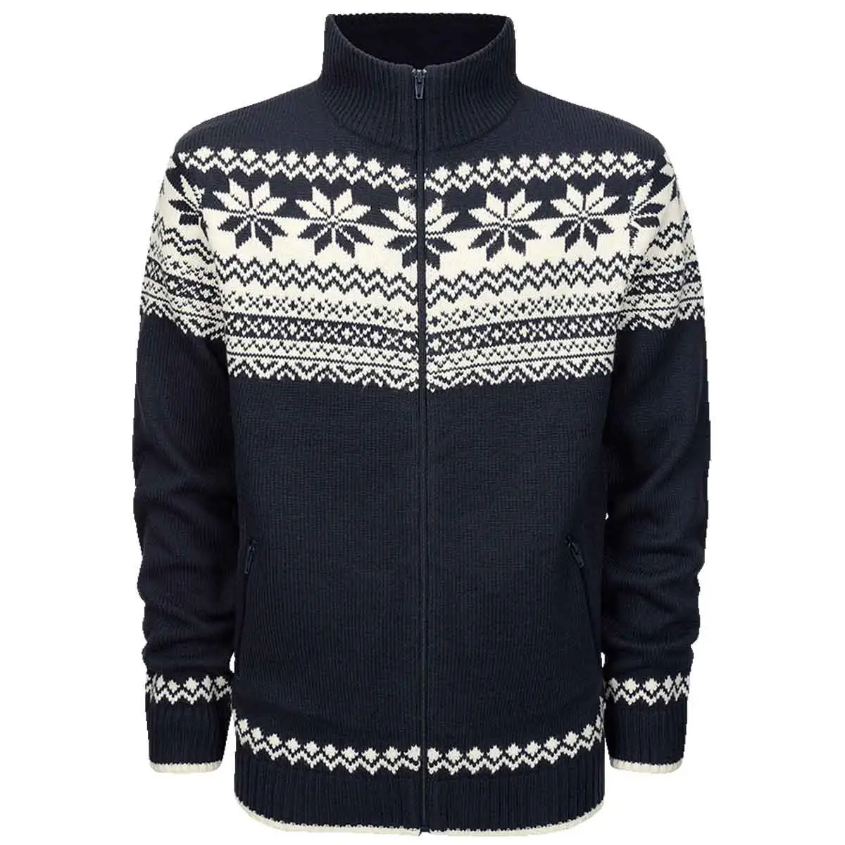 Norweger Strickjacke navy