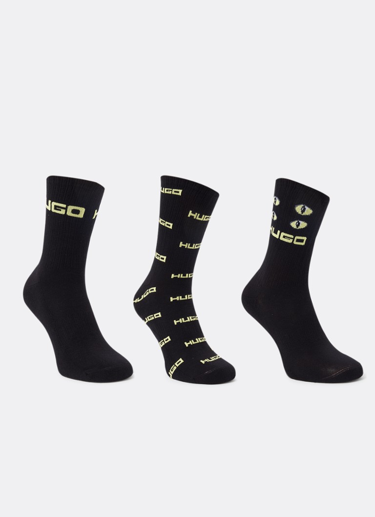Șosete HUGO BOSS cu logo imprimat, set de 3