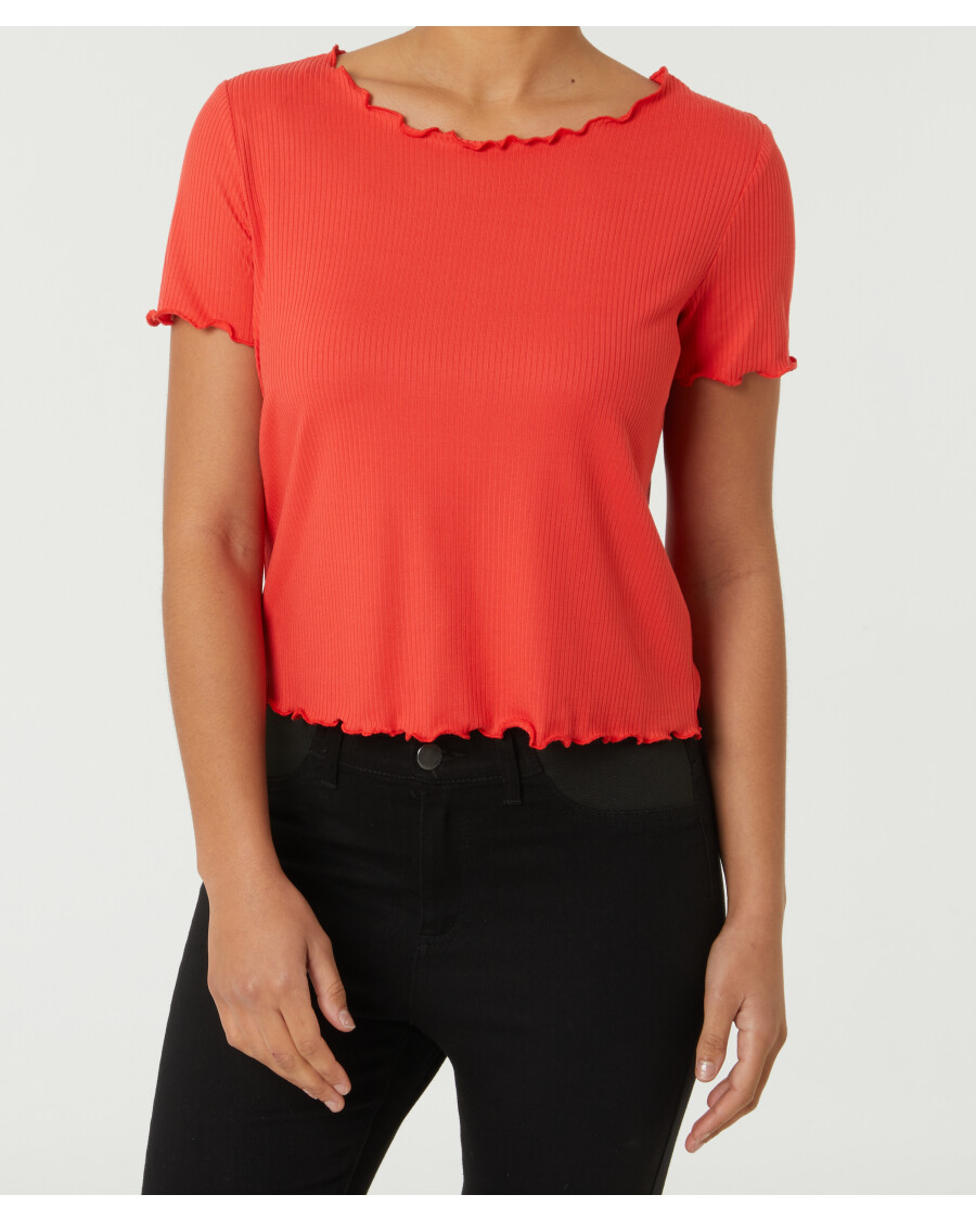 Geripptes T-Shirt