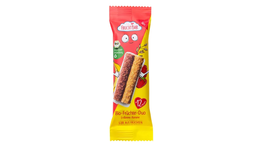 FruchtBar Bio Früchte-Duo mit Erdbeere und Banane 27 g