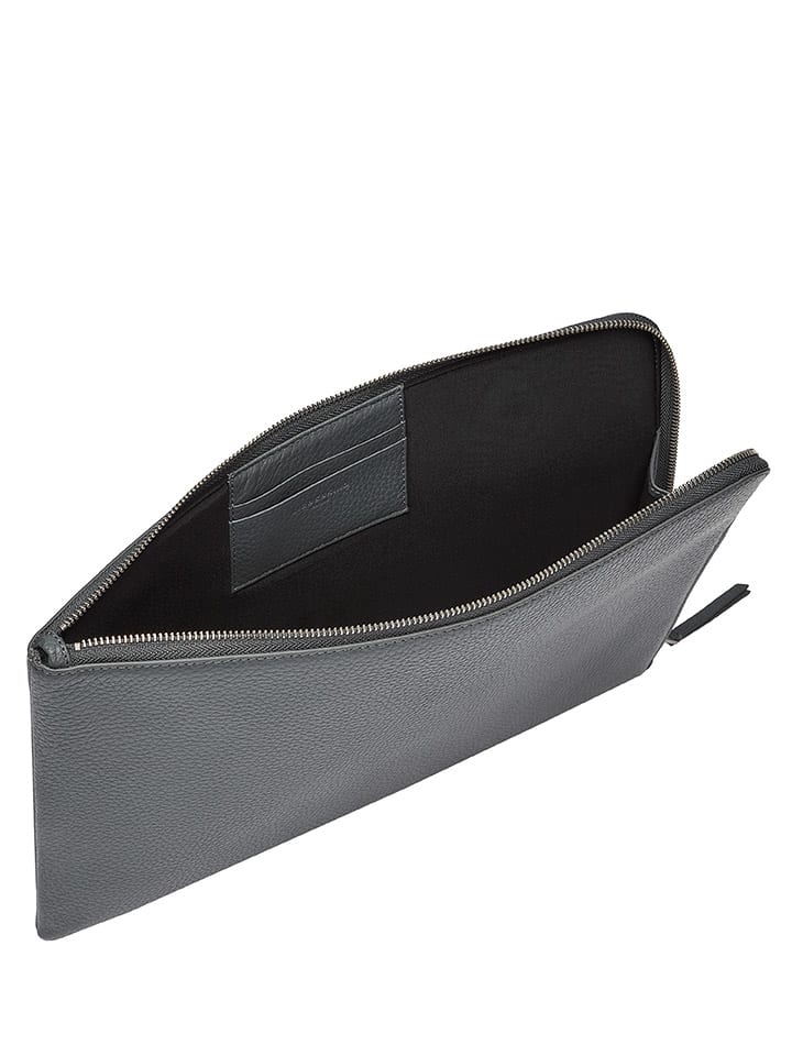 LIEBESKIND BERLIN Leder-Laptoptasche in Grau - (B)36 x (H)26 x (T)1 cm günstig kaufen onesize