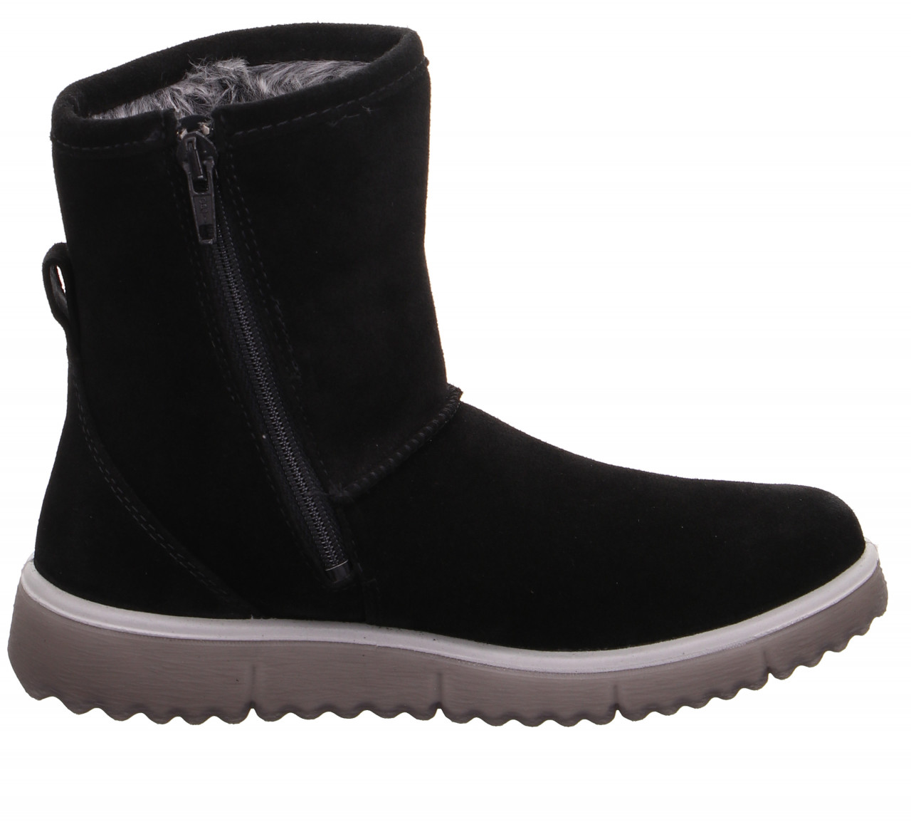 LORA - Schwarz Stiefel mit Reißverschluss