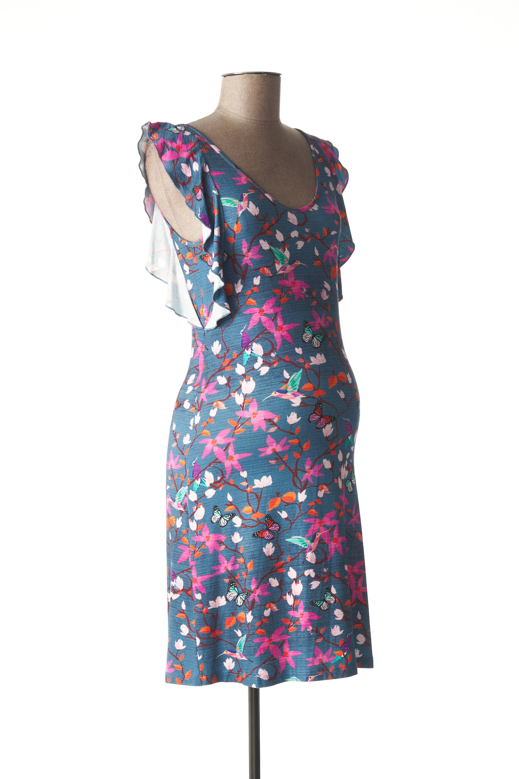 Queen Mum Robes Maternite Femme couleur bleu