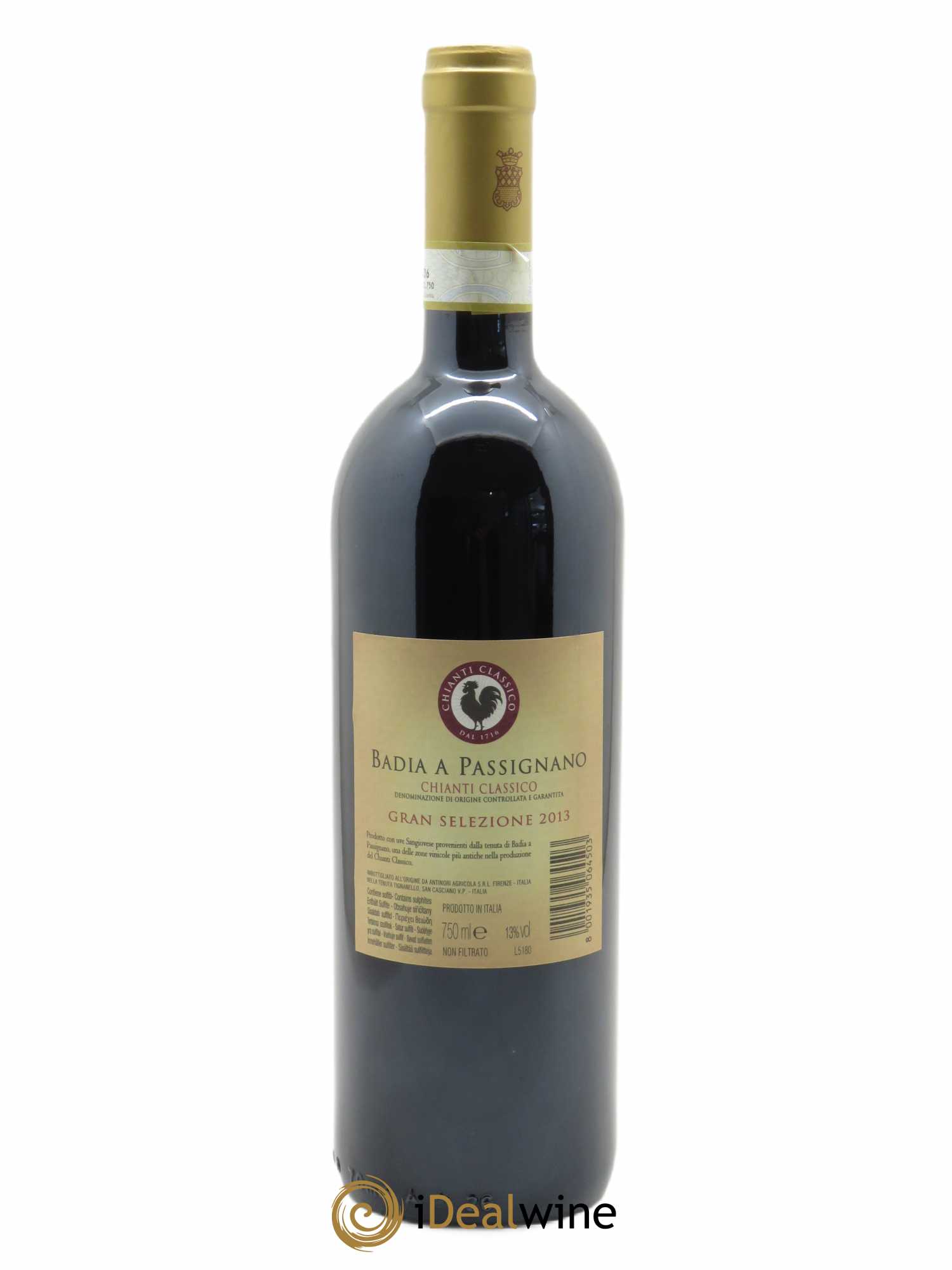 Chianti Classico DOCG Piero Antinori Badia a Passignano Gran Selezione Marchesi Antinori  2013 - Lot de 1 Bouteille