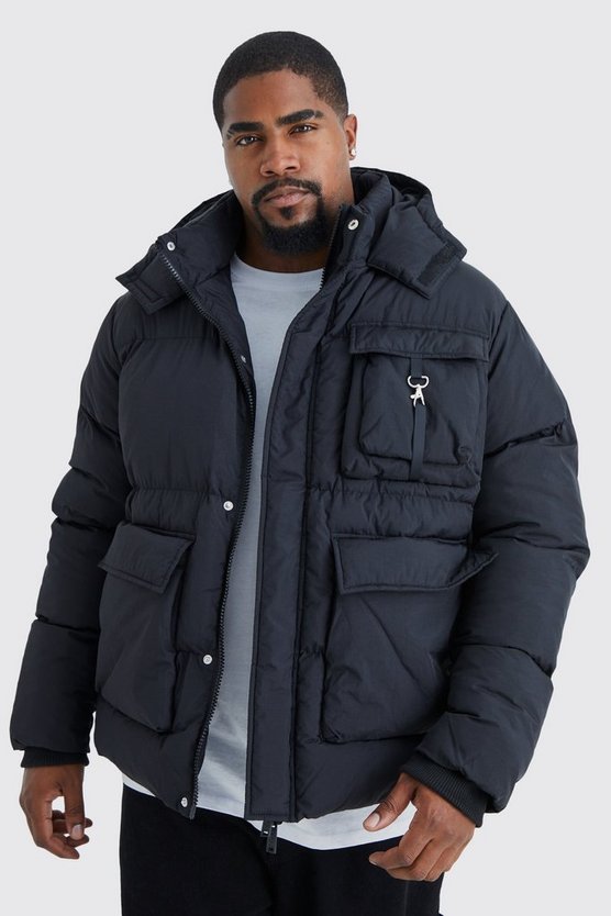 Plus kastiger Parka mit Utility-Taschen