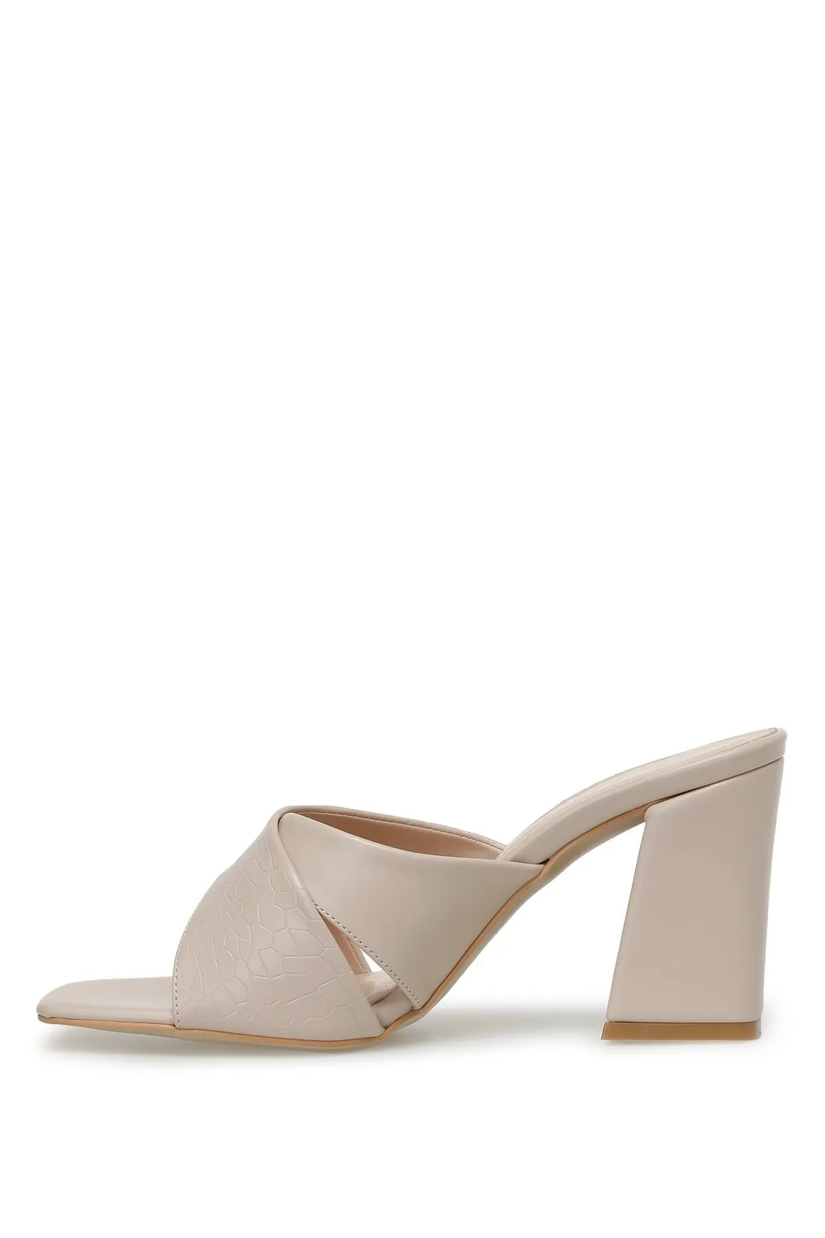 İnci  Pantolette - Beige - Blockabsatz