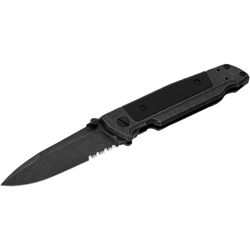 Walther Messer Q5 Steel Frame Folder Blackwash Serrated