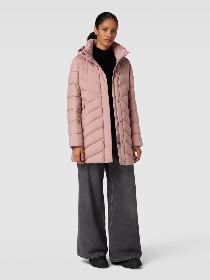 Steppmantel mit Kapuze Modell 'ROSE' in rosé