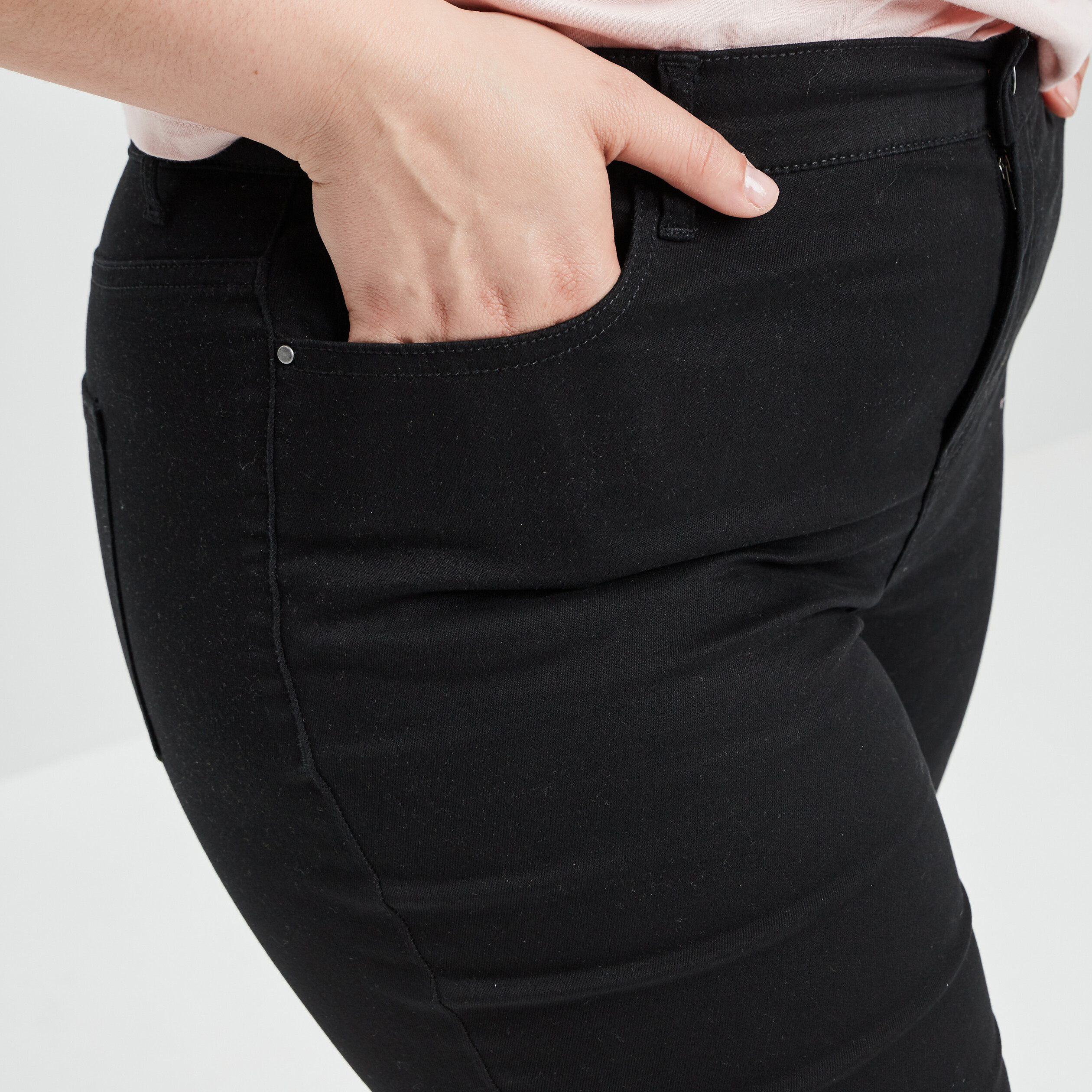Bermuda ajusté noir femme grande taille | La Halle