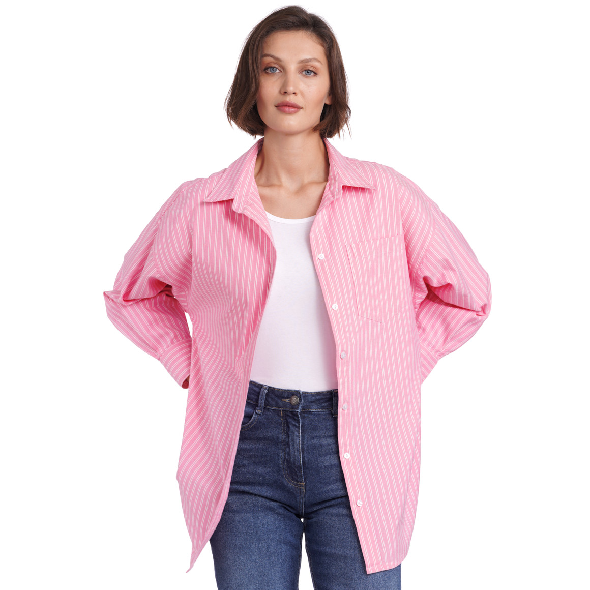 Damen Hemdbluse im Oversized-Look